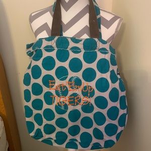 thirty-one canvas fold over crossbody tote
